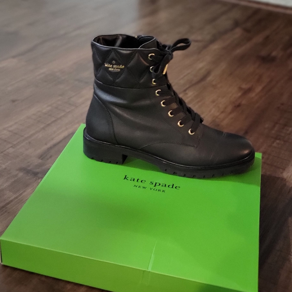 8.5 Black/Gold Kate Spade Billie Booties